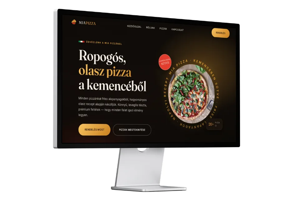 Pizzéria weboldal