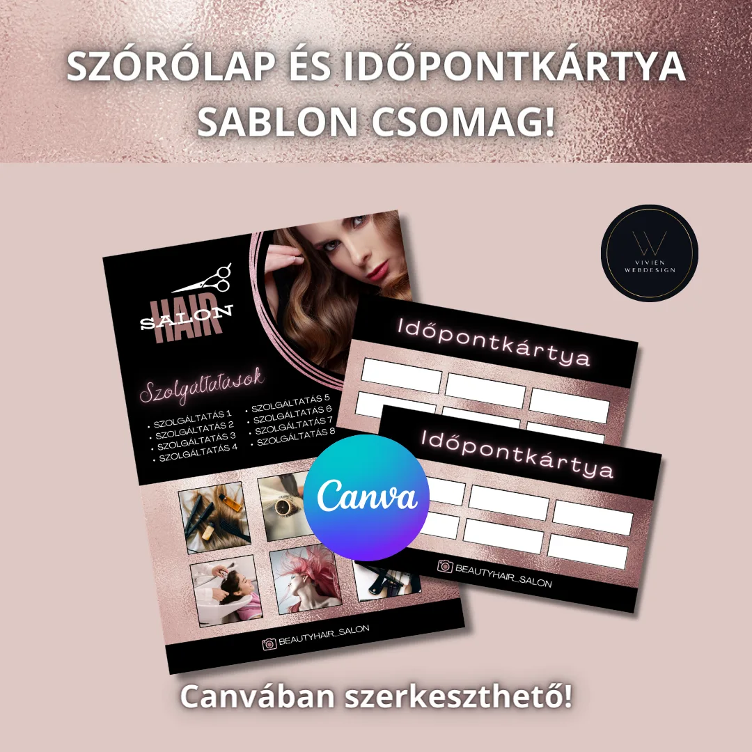 Canva Szórólap és időpontkártya sabloncsomag